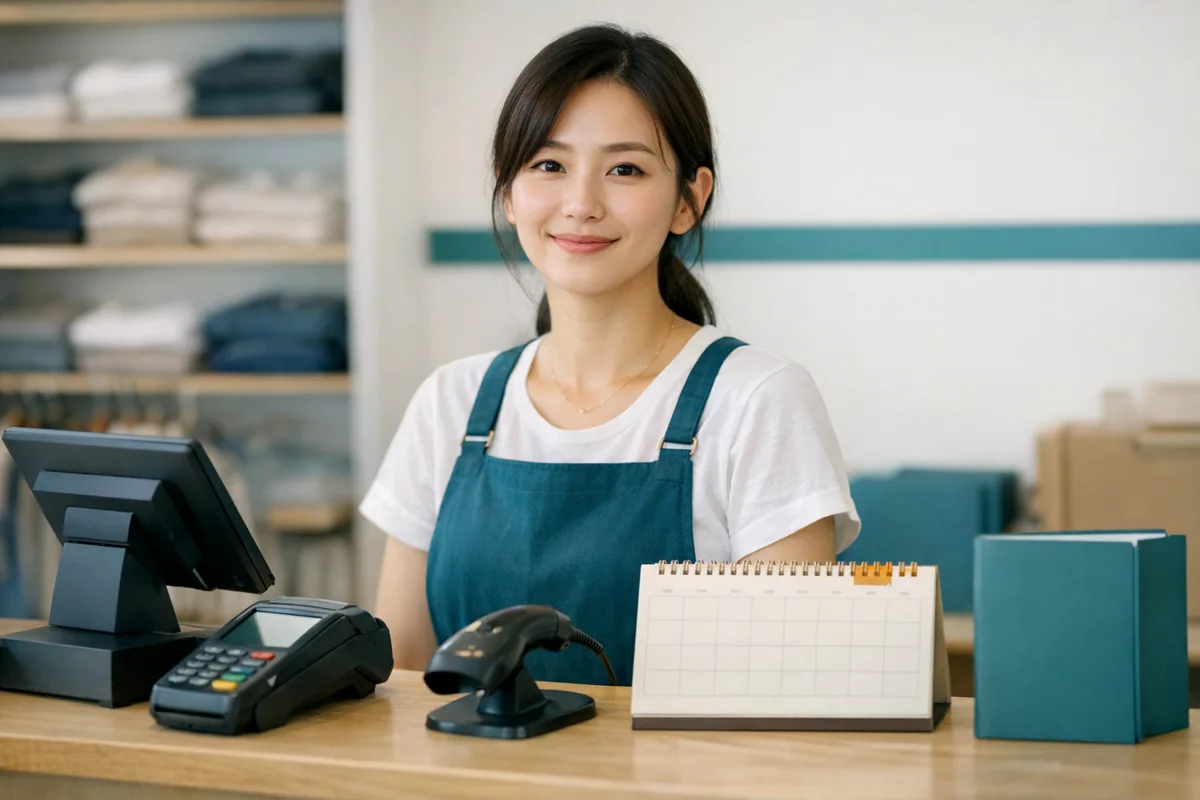 슈퍼마켓 매장 결제·세팅 장면